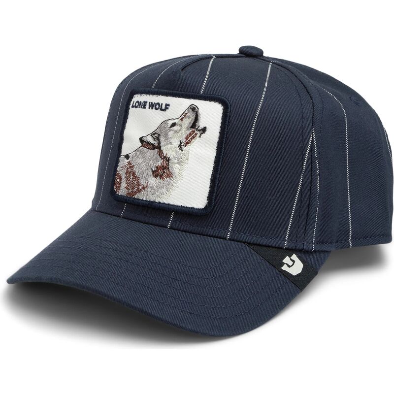 casquette-trucker-bleue-marine-loup-pinstripe-lone-wolf-playmakers-the-farm-goorin-bros casquette-trucker-bleue-marine-loup-pinstripe-lone-wolf-playmakers-the-farm-goorin-bros