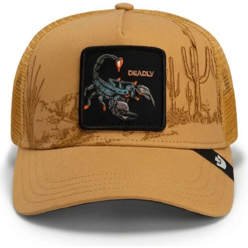 casquette-trucker-marron-scorpion-scorpion-badlands-deadly-the-farm-goorin-bros casquette-trucker-marron-scorpion-scorpion-badlands-deadly-the-farm-goorin-bros
