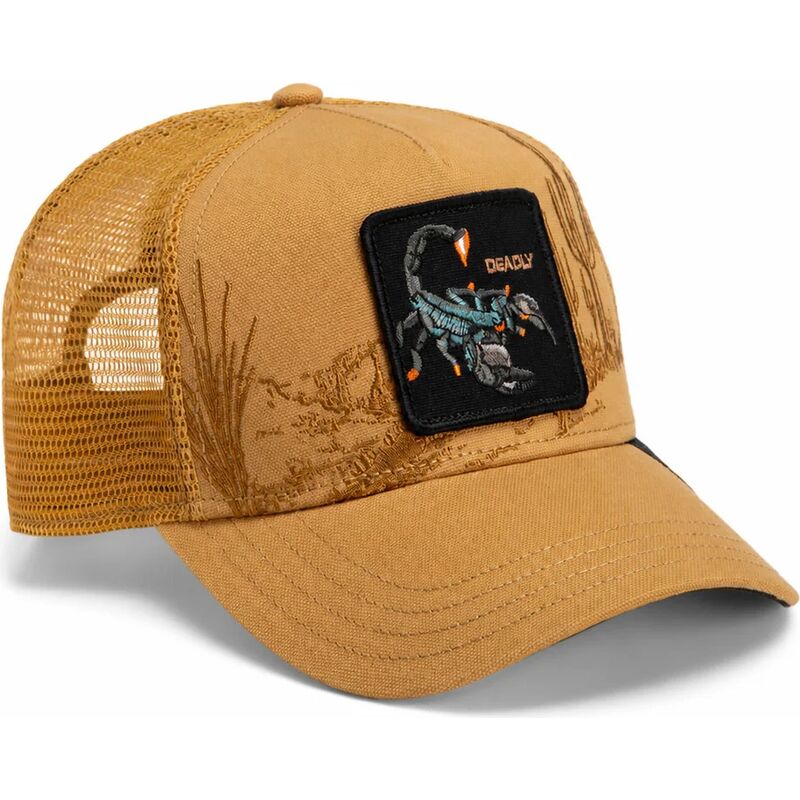 mutzen-gebogen-braun-snapback-scorpion-badlands-deadly-the-farm-goorin-bros