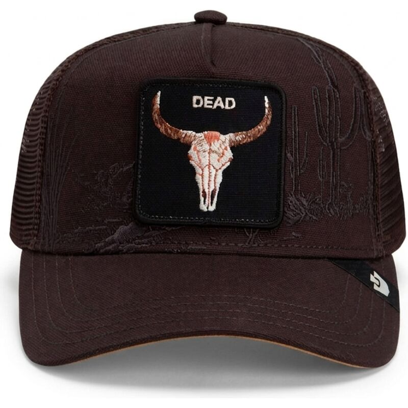 mutzen-gebogen-braun-snapback-skull-badlands-dead-the-farm-goorin-bros mutzen-gebogen-braun-snapback-skull-badlands-dead-the-farm-goorin-bros