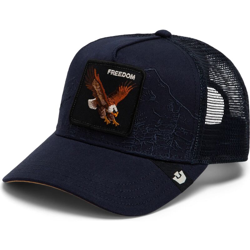 casquette-trucker-bleue-marine-aigle-eagle-badlands-freedom-the-farm-goorin-bros