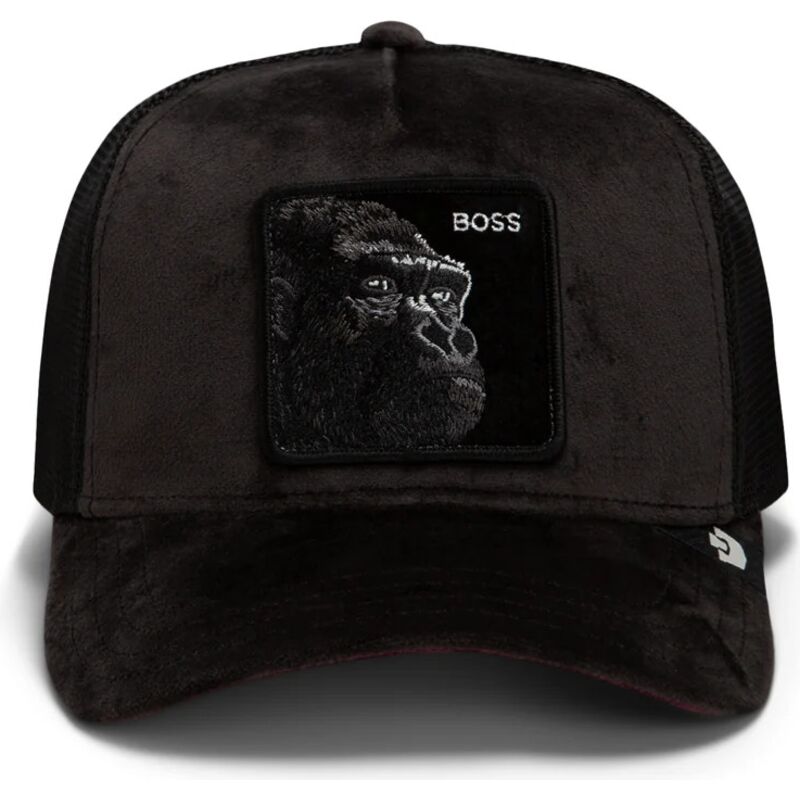 casquette-trucker-noire-gorille-velour-boss-the-farm-goorin-bros
