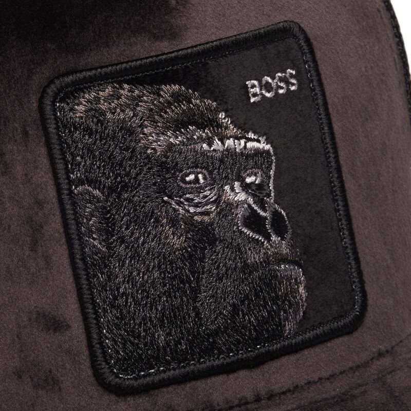 casquette-trucker-noire-gorille-velour-boss-the-farm-goorin-bros