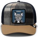 casquette-trucker-multicolore-bulldog-frances-brit-frenchie-check-mate-dodgy-the-farm-goorin-bros