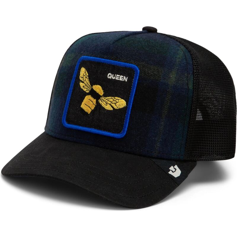 casquette-trucker-multicolore-abeille-brit-queen-check-mate-the-farm-goorin-bros
