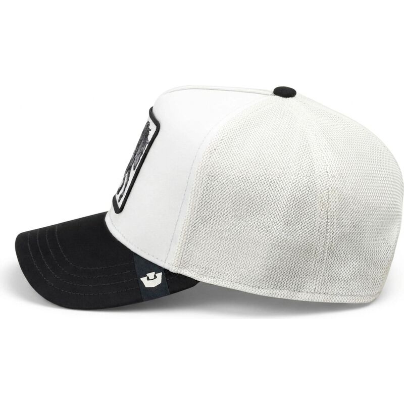 casquette-trucker-blanche-et-noire-cheval-digital-stallion-split-decision-the-farm-goorin-bros