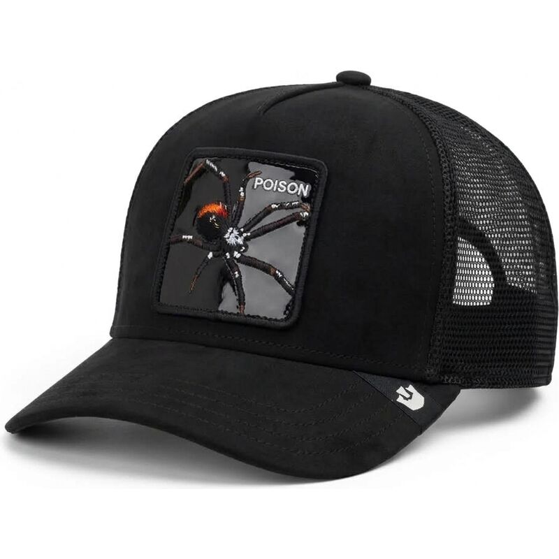 casquette-trucker-noire-araignee-black-out-spider-blackened-metallic-poison-the-farm-goorin-bros casquette-trucker-noire-araignee-black-out-spider-blackened-metallic-poison-the-farm-goorin-bros