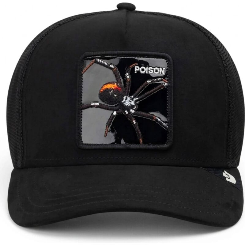 casquette-trucker-noire-araignee-black-out-spider-blackened-metallic-poison-the-farm-goorin-bros casquette-trucker-noire-araignee-black-out-spider-blackened-metallic-poison-the-farm-goorin-bros