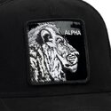 mutzen-gebogen-schwarz-snapback-black-out-lion-blackened-metallic-alpha-the-farm-goorin-bros
