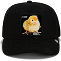 mutzen-gebogen-schwarz-snapback-black-out-chick-blackened-metallic-hot-the-farm-goorin-bros