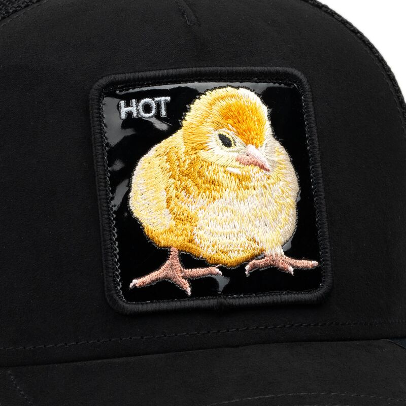 casquette-trucker-noire-poussin-black-out-chick-blackened-metallic-hot-the-farm-goorin-bros casquette-trucker-noire-poussin-black-out-chick-blackened-metallic-hot-the-farm-goorin-bros