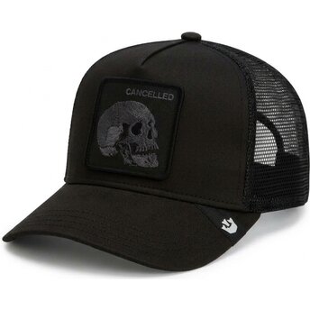 Casquette trucker noire crâne Tonal Skull Full Intent Cancelled The Farm Goorin Bros.