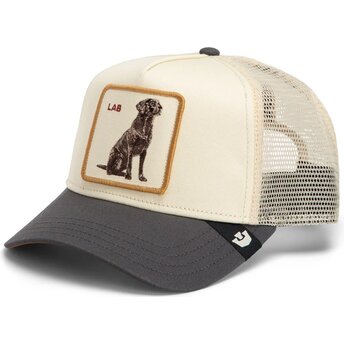 Casquette trucker crème et grise chien Shadow Lab Off The Leash The Farm Goorin Bros.