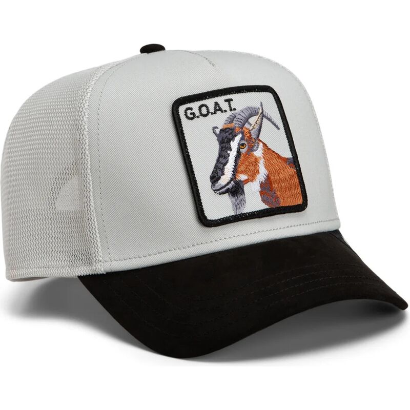 casquette-trucker-grise-et-noire-chevre-suede-greatest-goat-microsuede-the-farm-goorin-bros