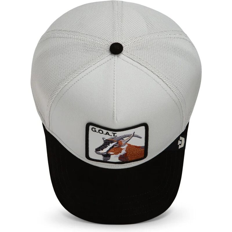 casquette-trucker-grise-et-noire-chevre-suede-greatest-goat-microsuede-the-farm-goorin-bros