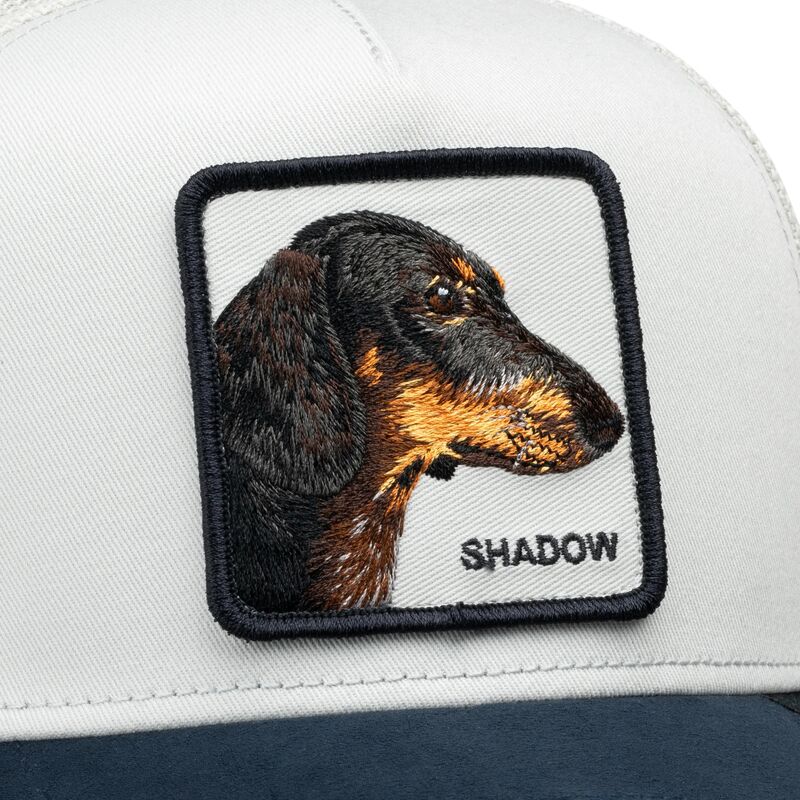 casquette-trucker-grise-et-bleue-marine-chien-suede-shadow-microsuede-the-farm-goorin-bros casquette-trucker-grise-et-bleue-marine-chien-suede-shadow-microsuede-the-farm-goorin-bros