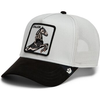 Casquette trucker grise et noire cheval Suede Stallion Microsuede The Farm Goorin Bros.