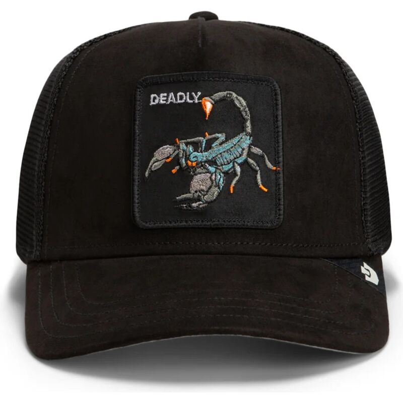 casquette-trucker-noire-scorpion-suede-scorpion-microsuede-the-farm-goorin-bros