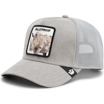 Mützen gebogen grau snapback Suede Rhino Microsuede Bulletproof The Farm Goorin Bros.