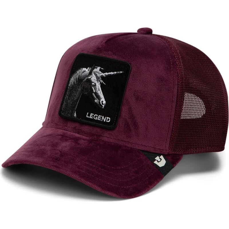 casquette-trucker-grenat-licorne-velour-legend-the-farm-goorin-bros casquette-trucker-grenat-licorne-velour-legend-the-farm-goorin-bros
