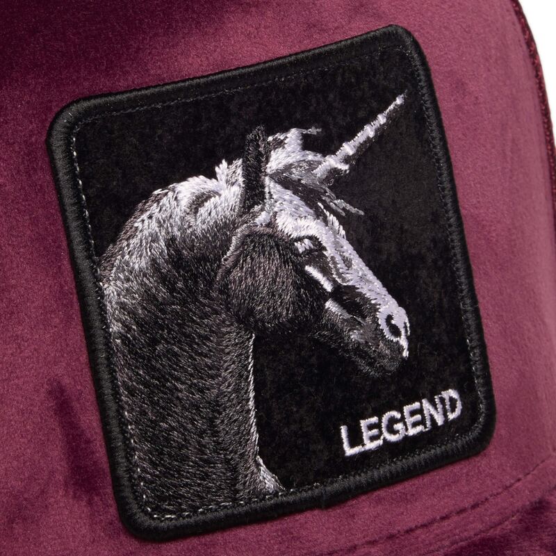 casquette-trucker-grenat-licorne-velour-legend-the-farm-goorin-bros casquette-trucker-grenat-licorne-velour-legend-the-farm-goorin-bros