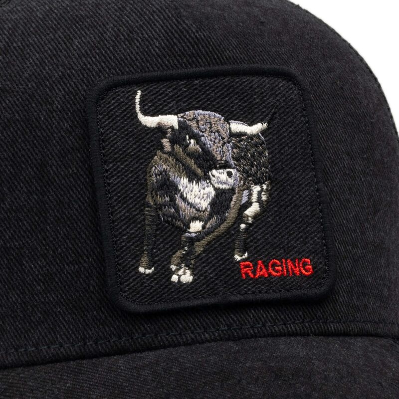 casquette-trucker-noire-bull-raging-denim-after-dark-the-farm-goorin-bros casquette-trucker-noire-bull-raging-denim-after-dark-the-farm-goorin-bros