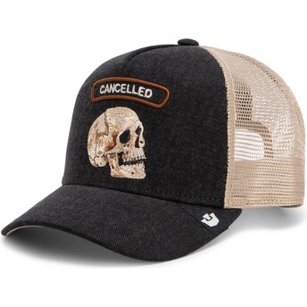 Mützen gebogen schwarz snapback Cancelled Rocker Denim After Dark The Farm Goorin Bros.