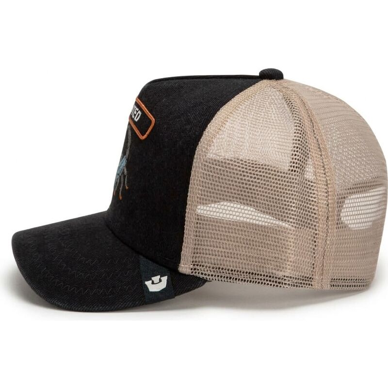 casquette-trucker-noire-et-beige-scorpion-wanted-rocker-denim-after-dark-the-farm-goorin-bros