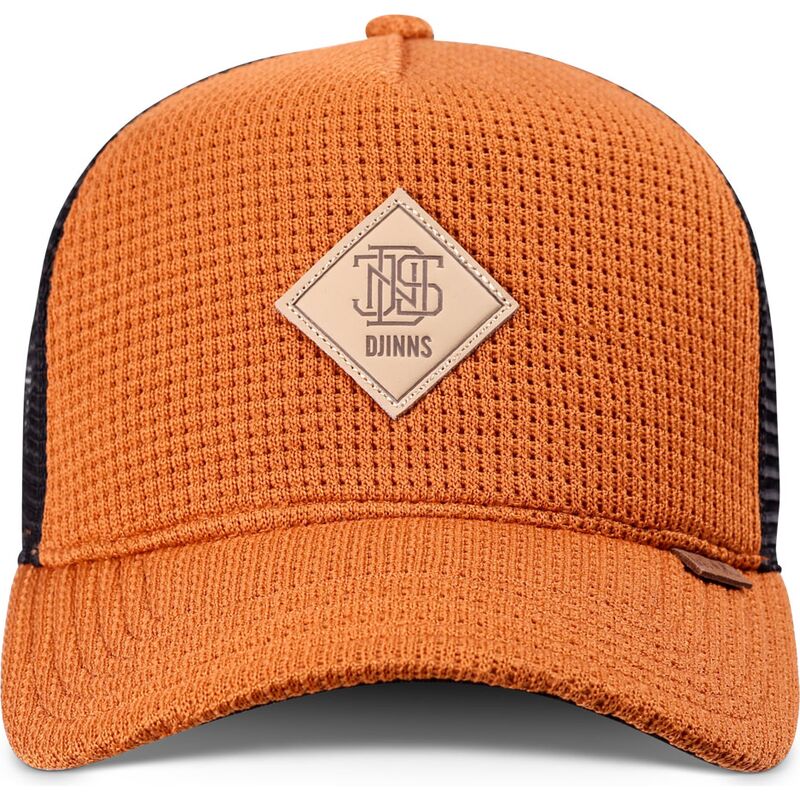 casquette-trucker-orange-et-noire-hft-knitted-fab-djinns