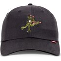 casquette-courbee-noire-ajustable-do-nothing-club-weird-vibes-frog-djinns