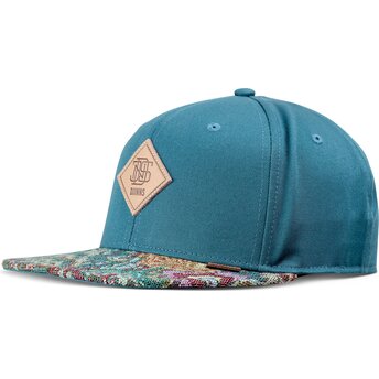 Casquette plate bleue et multicolore snapback Color Explo Djinns