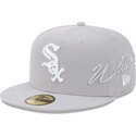 mutzen-flach-grau-angepasst-59fifty-side-script-der-chicago-white-sox-mlb-von-new-era