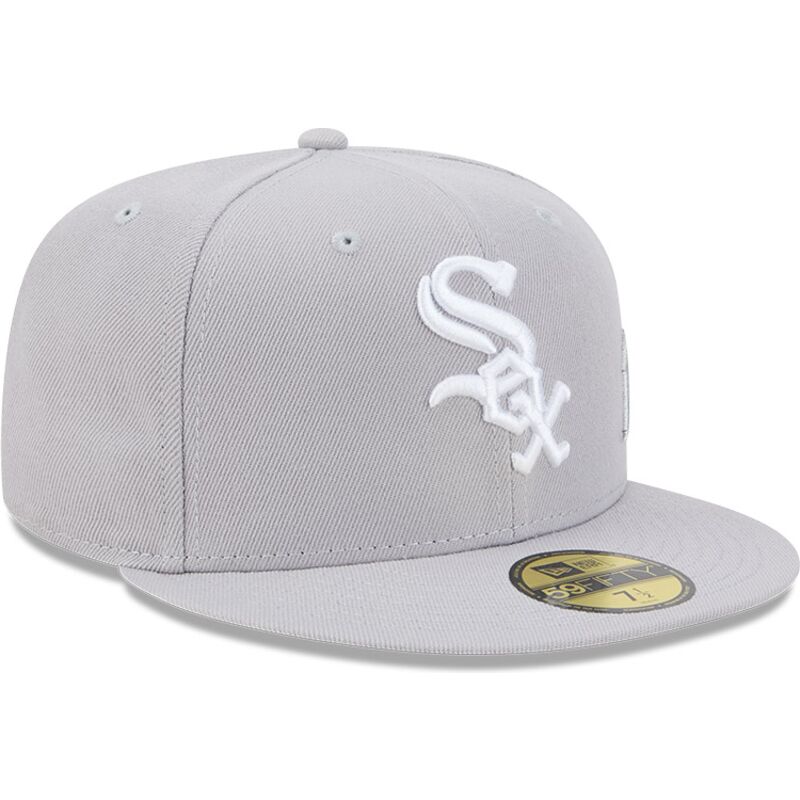 mutzen-flach-grau-angepasst-59fifty-side-script-der-chicago-white-sox-mlb-von-new-era