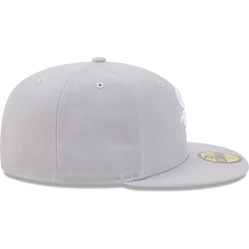 casquette-plate-grise-ajustee-59fifty-side-script-chicago-white-sox-mlb-new-era