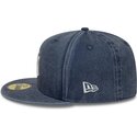 mutzen-flach-marineblau-angepasst-59fifty-washed-der-new-york-yankees-mlb-von-new-era