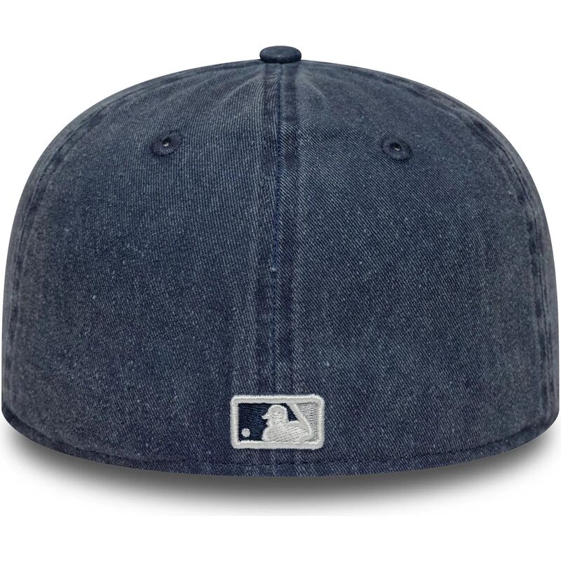 mutzen-flach-marineblau-angepasst-59fifty-washed-der-new-york-yankees-mlb-von-new-era