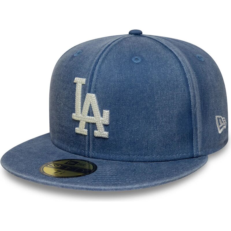 casquette-plate-bleue-ajustee-59fifty-washed-los-angeles-dodgers-mlb-new-era