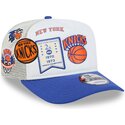 casquette-trucker-blanche-et-bleue-hardwood-classics-9fifty-a-frame-precurved-new-york-knicks-nba-new-era