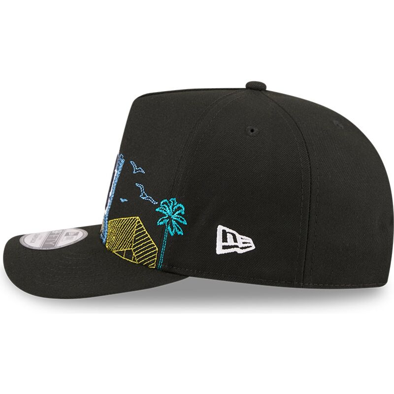casquette-courbee-noire-snapback-9fifty-a-frame-precurved-skyline-los-angeles-dodgers-mlb-new-era