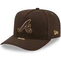 mutzen-gebogen-braun-snapback-9fifty-a-frame-precurved-visor-pin-der-atlanta-braves-mlb-von-new-era