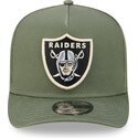 mutzen-gebogen-grun-snapback-9fifty-a-frame-precurved-side-pin-der-las-vegas-raiders-nfl-von-new-era