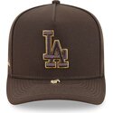 casquette-courbee-marron-snapback-9fifty-a-frame-precurved-visor-pin-los-angeles-dodgers-mlb-new-era