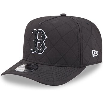 Mützen gebogen schwarz snapback 9FIFTY A Frame Precurved Checkered der Boston Red Sox MLB von New Era