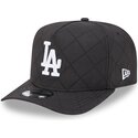 mutzen-gebogen-schwarz-snapback-9fifty-a-frame-precurved-checkered-der-los-angeles-dodgers-mlb-von-new-era