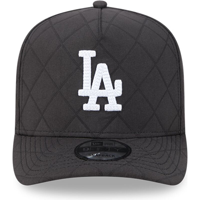 casquette-courbee-noire-snapback-9fifty-a-frame-precurved-checkered-los-angeles-dodgers-mlb-new-era