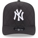 casquette-courbee-noire-snapback-9fifty-a-frame-precurved-checkered-new-york-yankees-mlb-new-era