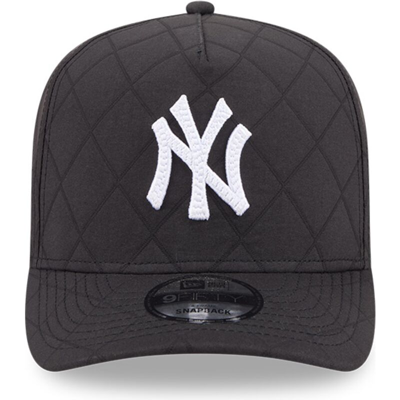 casquette-courbee-noire-snapback-9fifty-a-frame-precurved-checkered-new-york-yankees-mlb-new-era