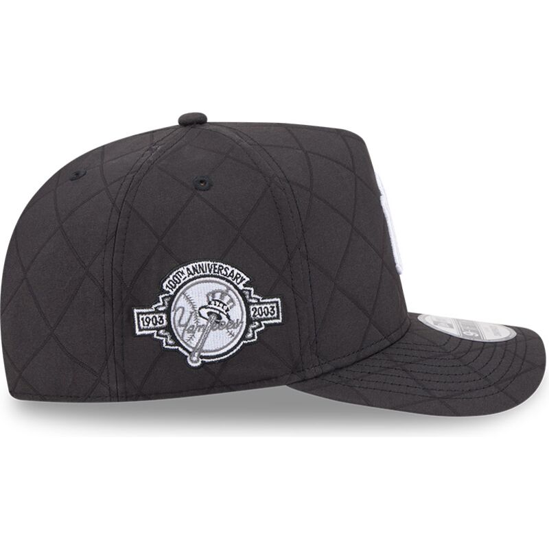 mutzen-gebogen-schwarz-snapback-9fifty-a-frame-precurved-checkered-der-new-york-yankees-mlb-von-new-era