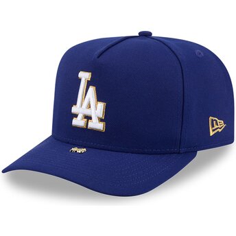 Mützen gebogen blau snapback 9FIFTY A Frame Precurved Visor Pin der Los Angeles Dodgers MLB von New Era