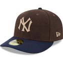 casquette-courbee-marron-et-bleue-ajustee-59fifty-precurved-new-york-yankees-mlb-new-era
